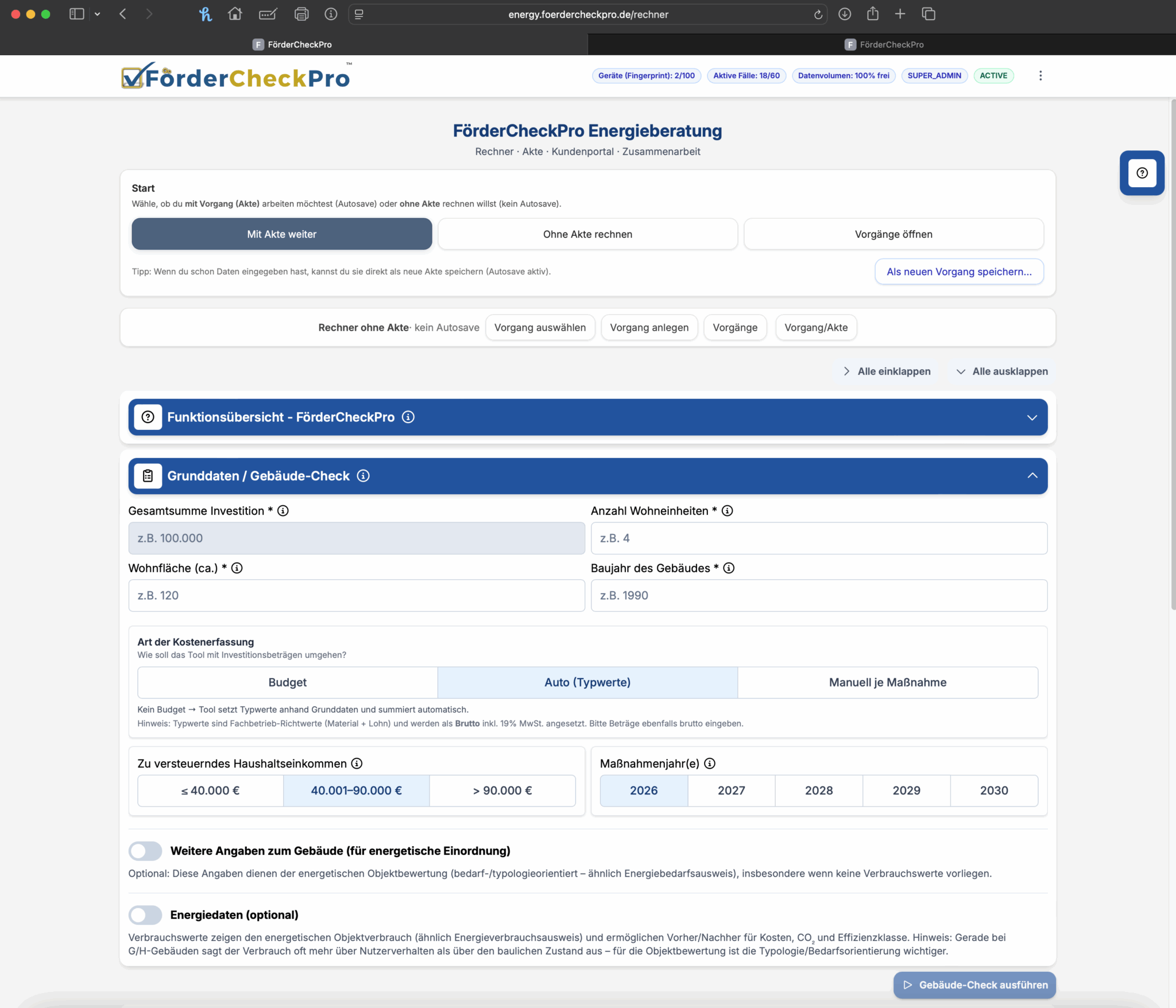 FörderCheckPro Integration